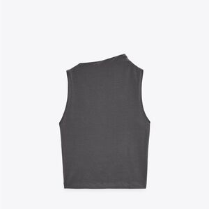 NWT. Zara, gray sleeveless top.